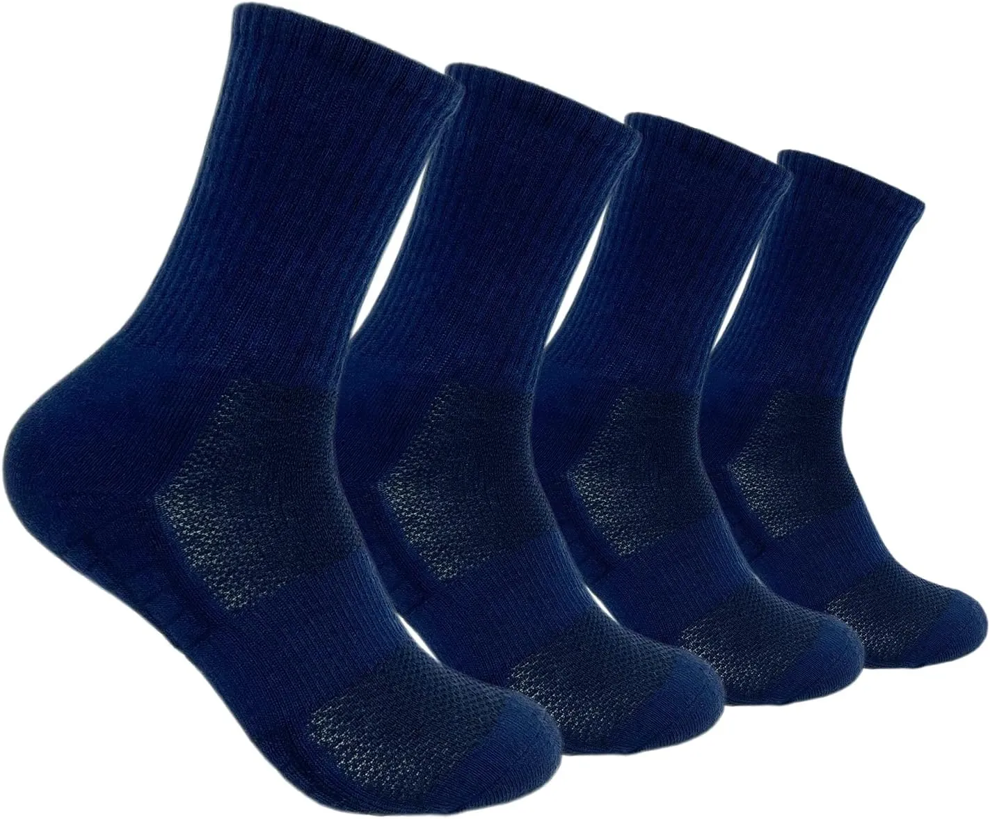 4Pairs Socks Sport Running Calf Socks Performance Cushioned Breathable Crew Socks for Men Women