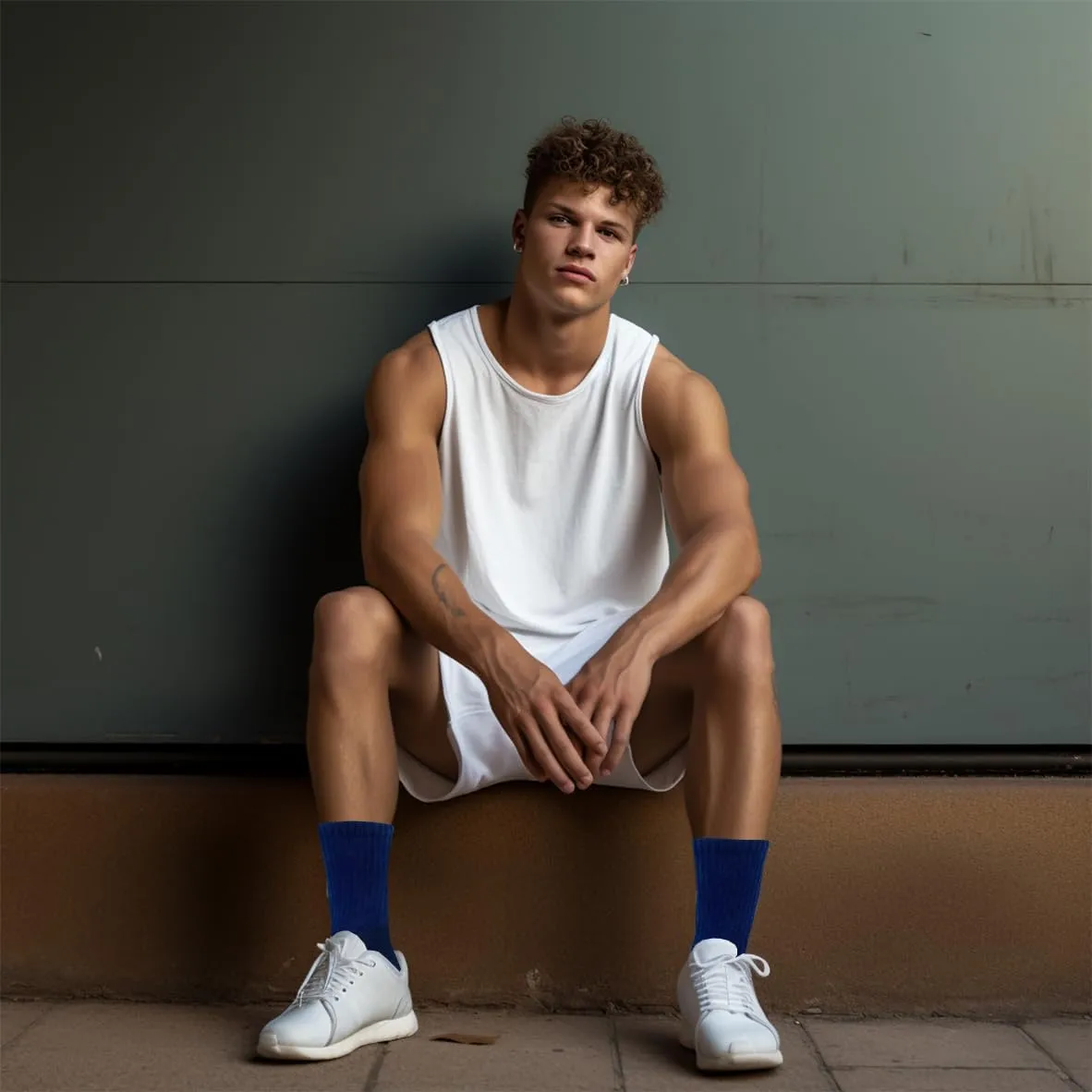 4Pairs Socks Sport Running Calf Socks Performance Cushioned Breathable Crew Socks for Men Women