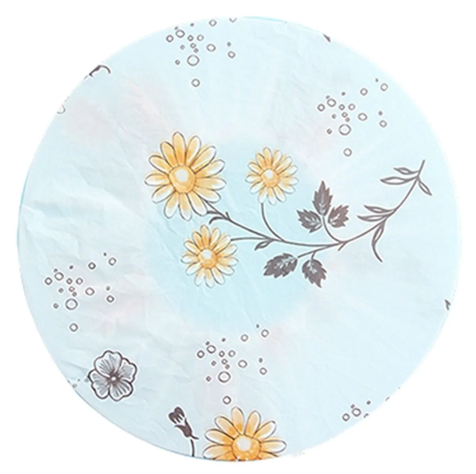 6 Pcs Printed Shower Caps Reusable Random Designs & Colors Elastic Waterproof