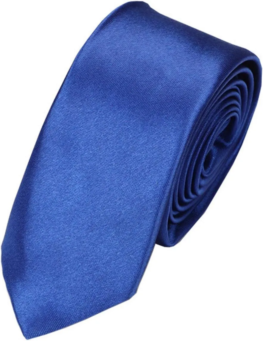 Andongnywell Men's and Women's Classic Solid Color Slim Tie Neckties Skinny Woven Ties Multicoloured Necktie