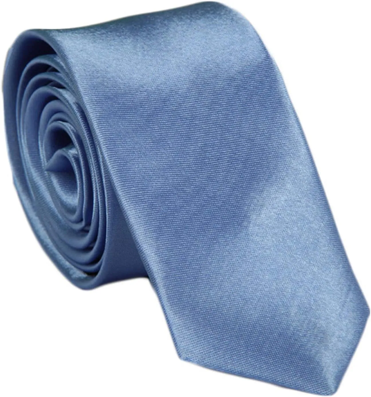 Andongnywell Men's and Women's Classic Solid Color Slim Tie Neckties Skinny Woven Ties Multicoloured Necktie