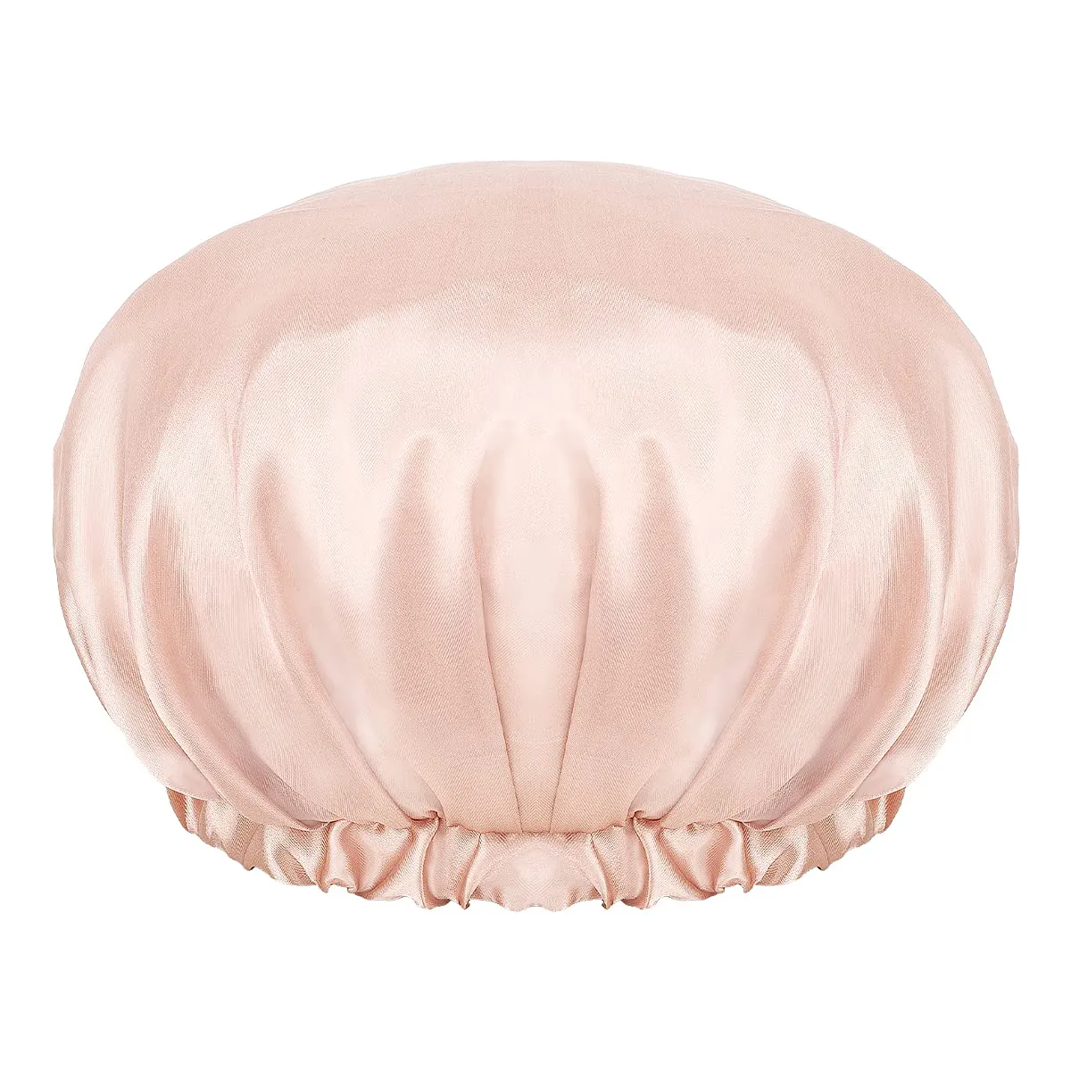 Auban Shower Cap Reusable,Ribbon Bow Bath Cap Oversized Large Design with Waterproof Exterior for All Hair Lengths,Great for Girls Spa Home Use,Hotel and Hair Salon (Blue Triangle)