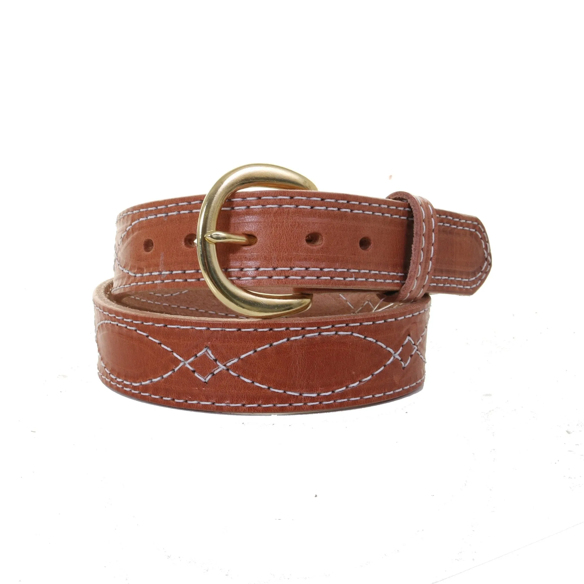 B866 - Harness Leather w/ Figure 8 Stitching Belt