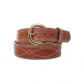 B866 - Harness Leather w/ Figure 8 Stitching Belt