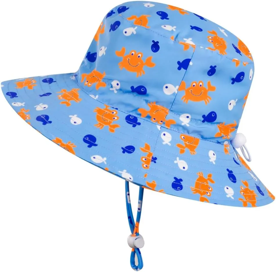 Baby Toddler Boys UPF 50  Rashguard Set Swimsuit with Sun Hat Bathing Suit Swimwear for Beach Pool Sun Protection