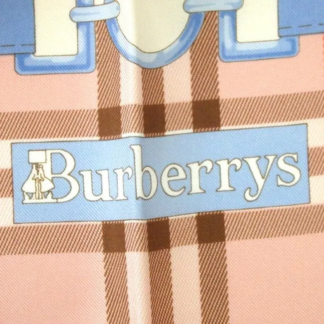 Burberry Nova Check Floral Print Silk Scarf