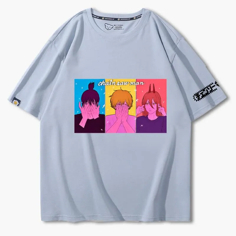 Chainsaw Man Trio Three Wise Monkeys T-Shirt
