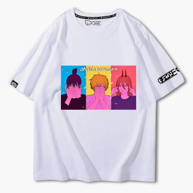 Chainsaw Man Trio Three Wise Monkeys T-Shirt