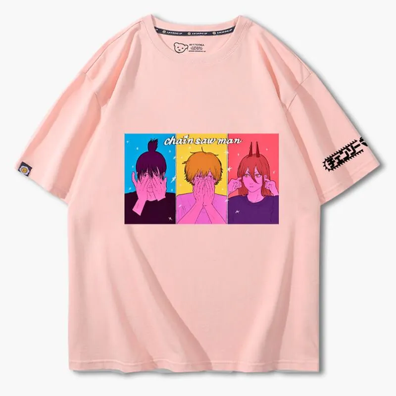 Chainsaw Man Trio Three Wise Monkeys T-Shirt