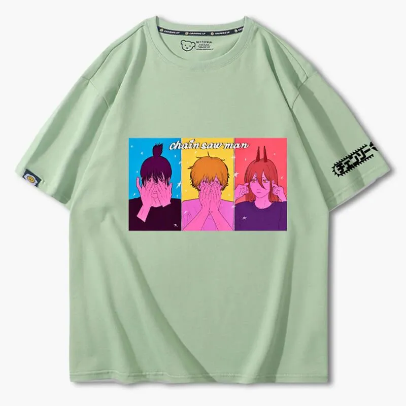 Chainsaw Man Trio Three Wise Monkeys T-Shirt
