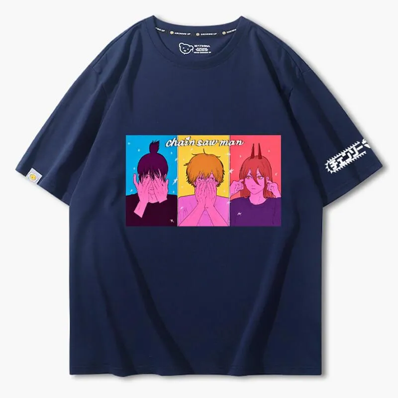 Chainsaw Man Trio Three Wise Monkeys T-Shirt