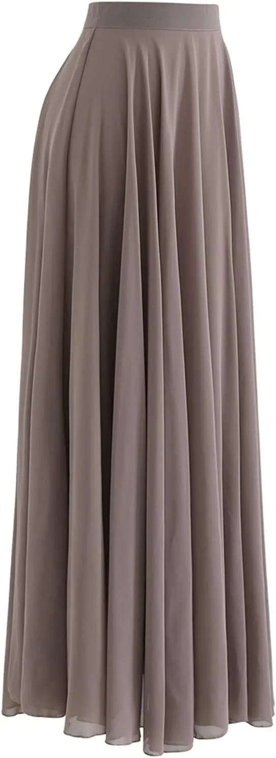CHICWISH Women's Timeless Favorite Chiffon Maxi Prom Party Skirt