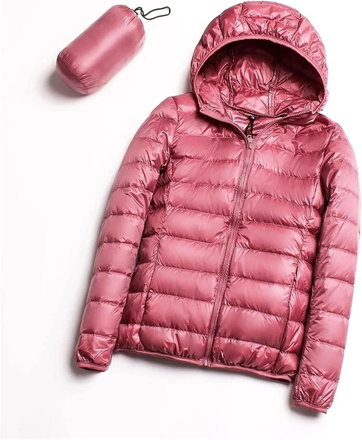 COTECRAM Women 2023 Trendy Puffer Jacket Hooded Warm Lightweight Zip Up Packable Quilted Coat Outerwear Casual Winter Clothes