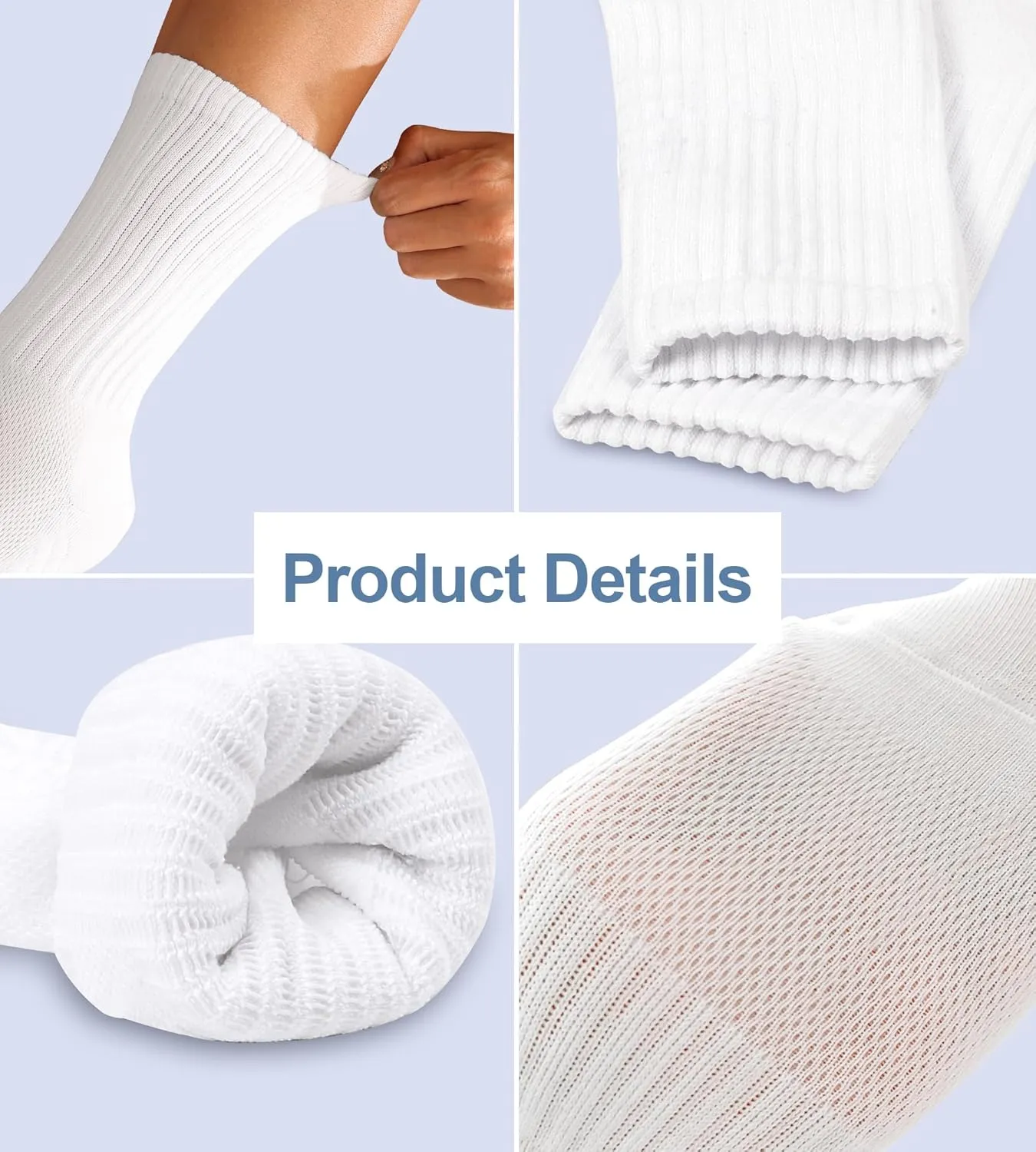 Crew Socks for Women Performance Cushioned Breathable Athletic Sock Sport Running Socks 3 Pairs