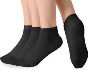 DIBAOLONG Ankle Socks for Women Running Athletic Low Cut No Show Socks Cotton Cushioned 3 Pair
