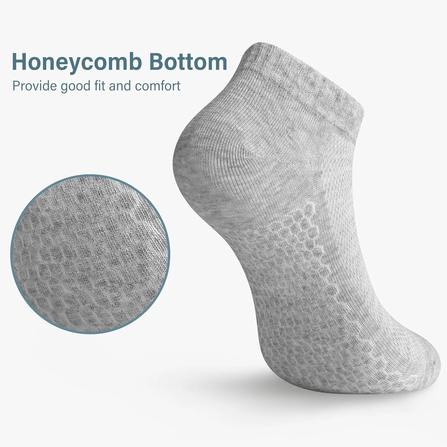 DIBAOLONG Ankle Socks for Women Running Athletic Low Cut No Show Socks Cotton Cushioned 3 Pair