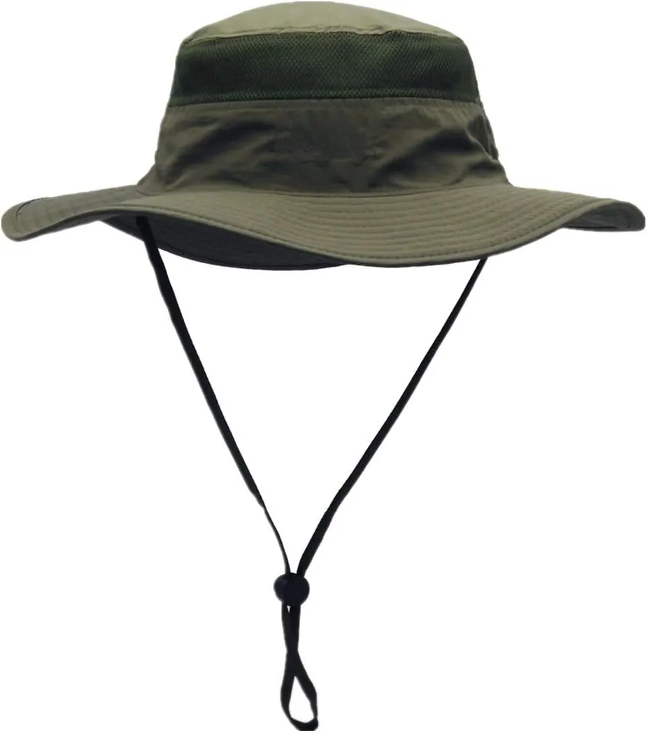 Duakrs Unisex Wide Brim Sun Hat,Outdoor UPF 50  Waterproof Boonie Hat Summer UV Protection Sun Caps