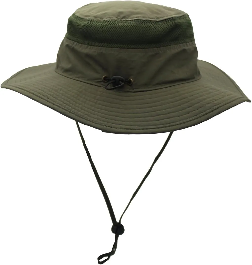 Duakrs Unisex Wide Brim Sun Hat,Outdoor UPF 50  Waterproof Boonie Hat Summer UV Protection Sun Caps