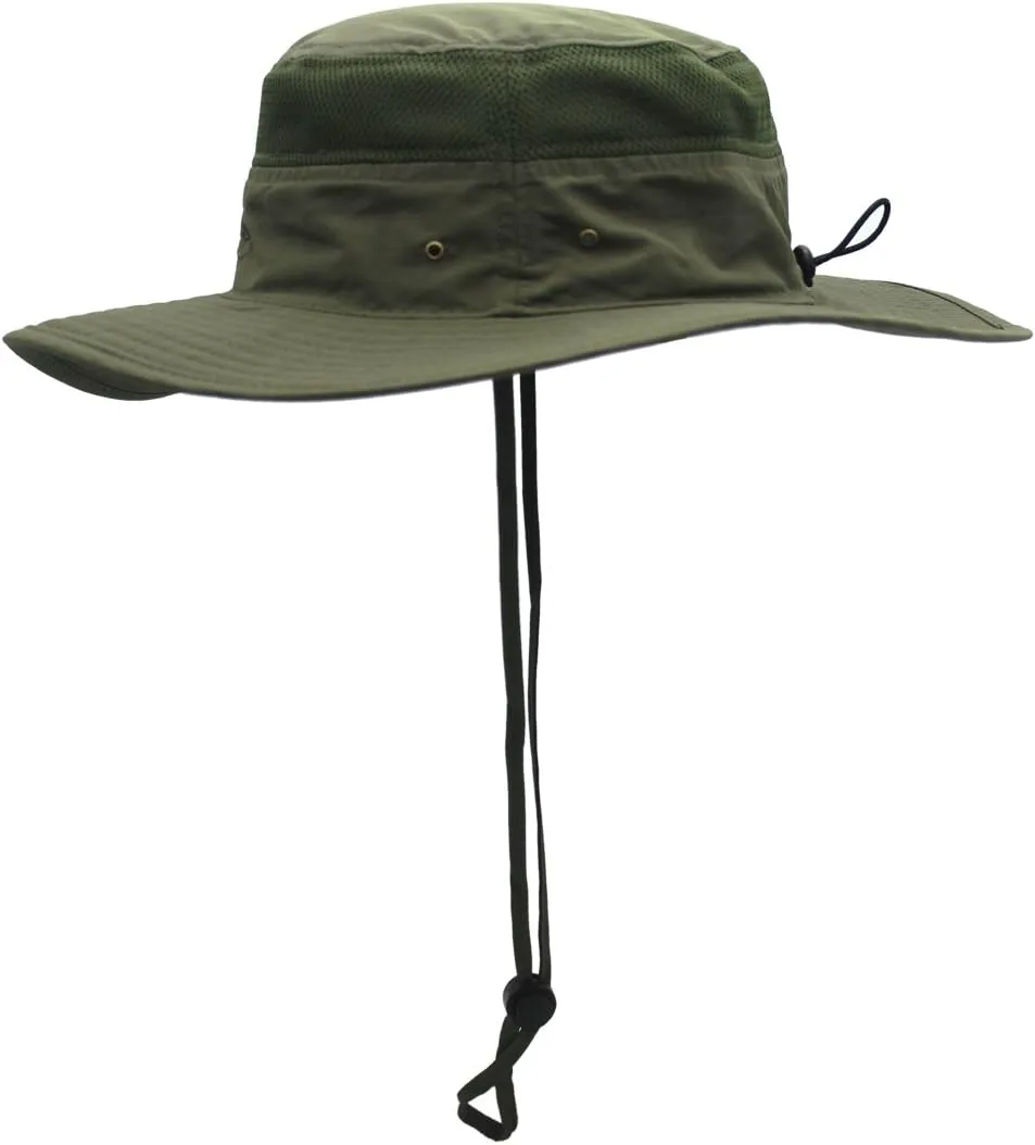 Duakrs Unisex Wide Brim Sun Hat,Outdoor UPF 50  Waterproof Boonie Hat Summer UV Protection Sun Caps