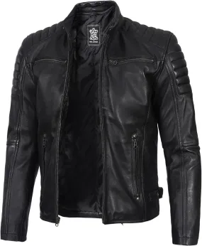 fjackets Cafe Racer Real Leather Jackets for Men - Timeless Style & Unmatched Craftsmanship