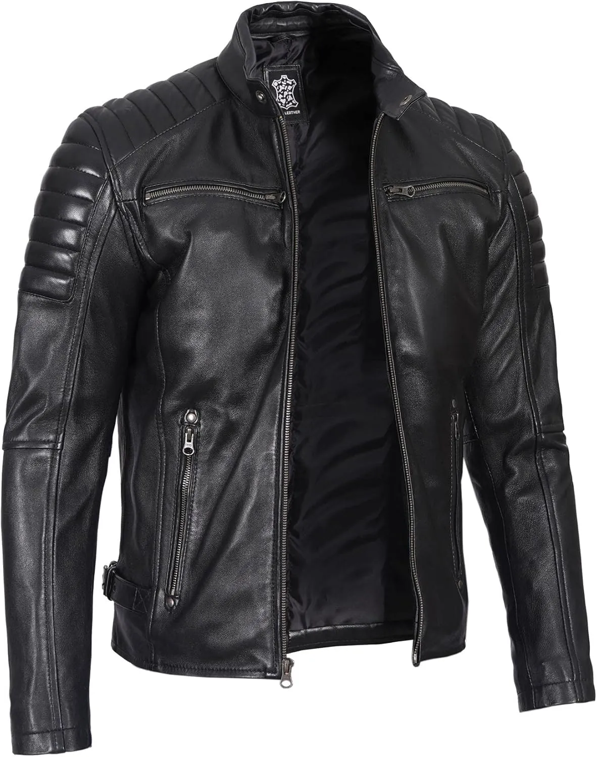fjackets Cafe Racer Real Leather Jackets for Men - Timeless Style & Unmatched Craftsmanship