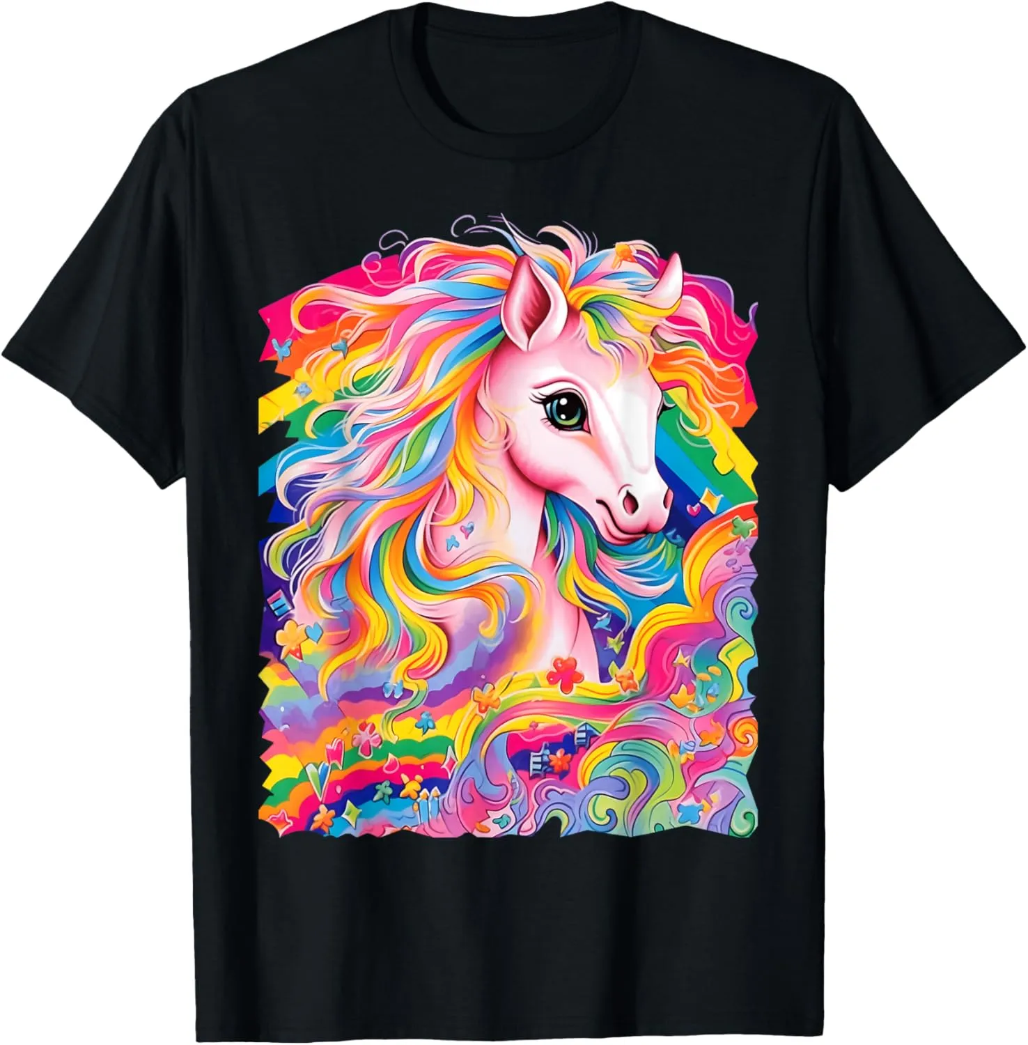 Horse Colorful Rainbow Vibrant Graphic T-Shirt