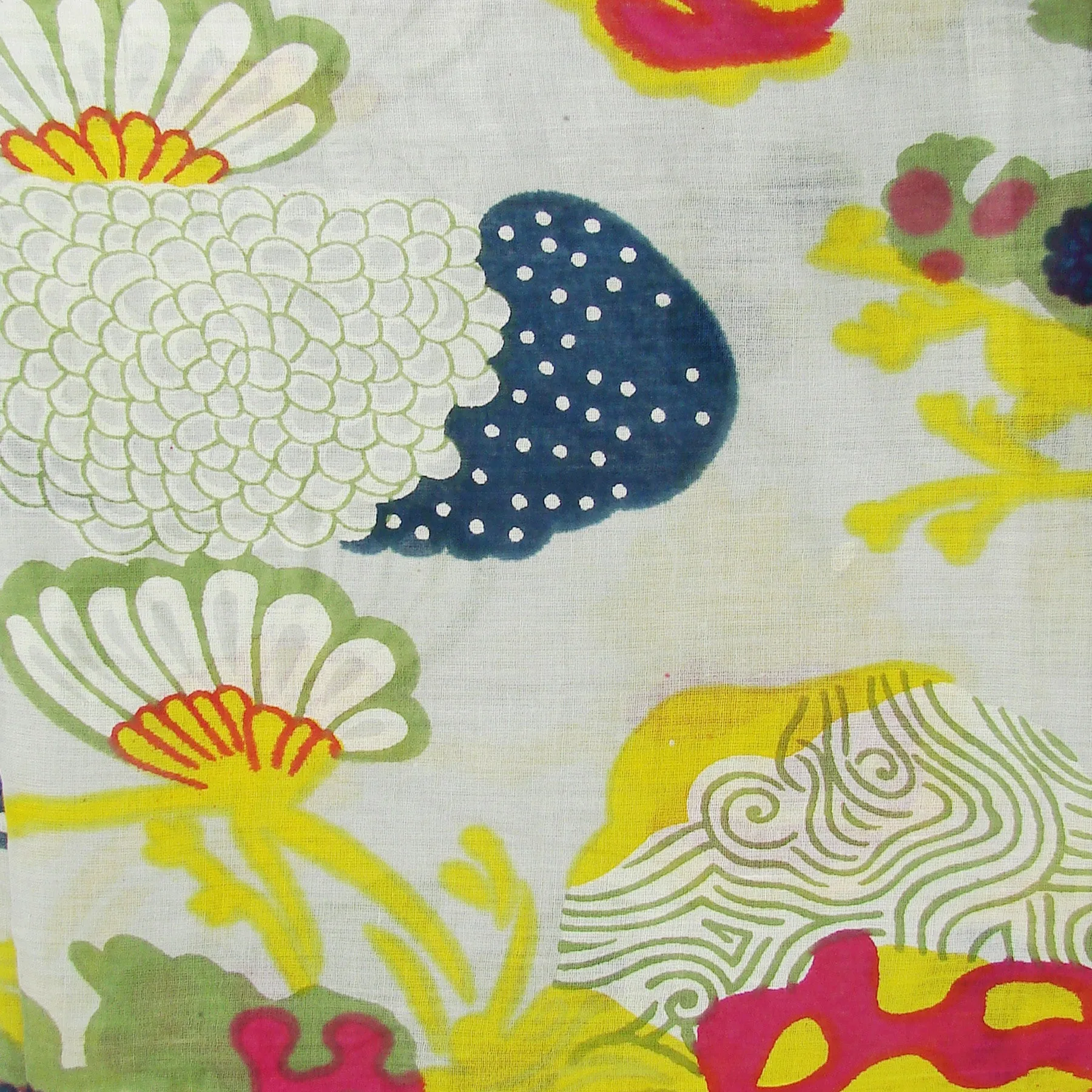 Japanese Garden Scarf - Cream