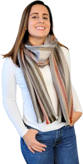 LATITUDE ZERO Alpaca Wool Blend Scarf - Unisex, Super Soft & Warm, Ideal gift for Men & Women