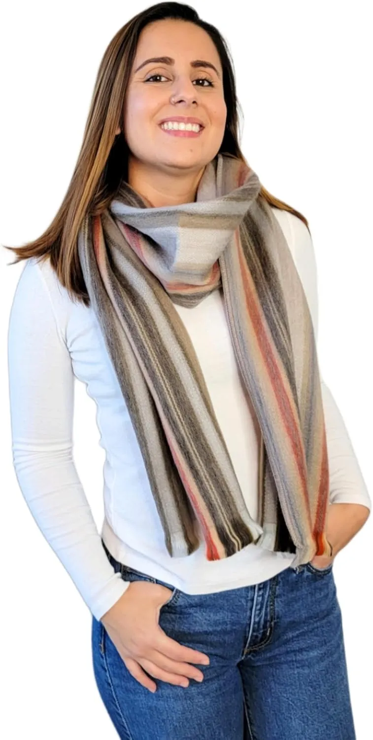 LATITUDE ZERO Alpaca Wool Blend Scarf - Unisex, Super Soft & Warm, Ideal gift for Men & Women