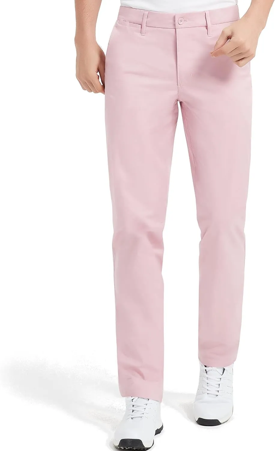 Lesmart Men Golf Pants Expandable Waistband Stretch Breathable Relaxed Fit with Pockets