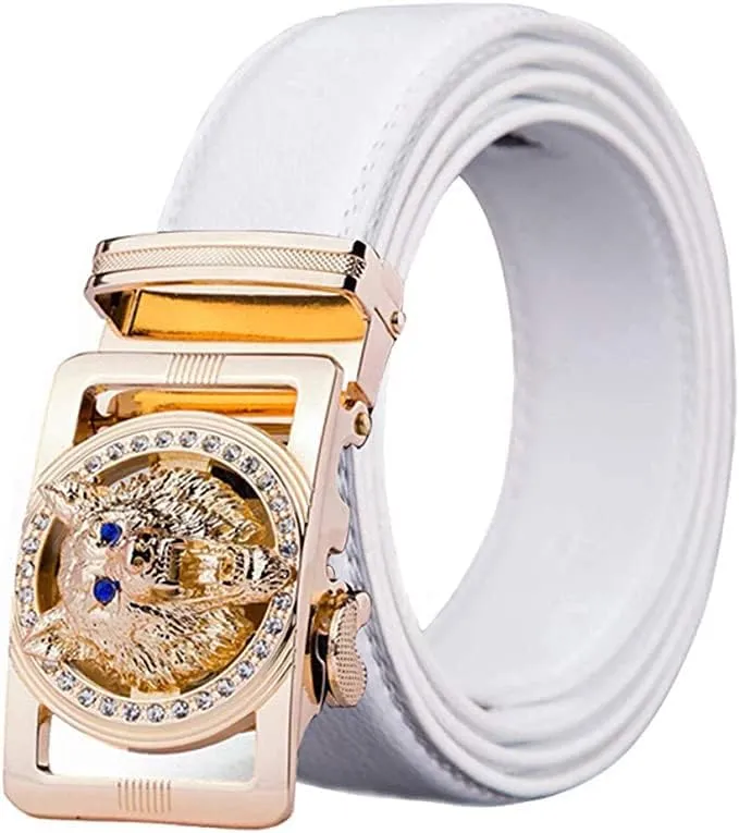 NOMSOCR Men's Genuine Leather Dress Belts, Classic and Fashion Design, 100% Cow Leather,