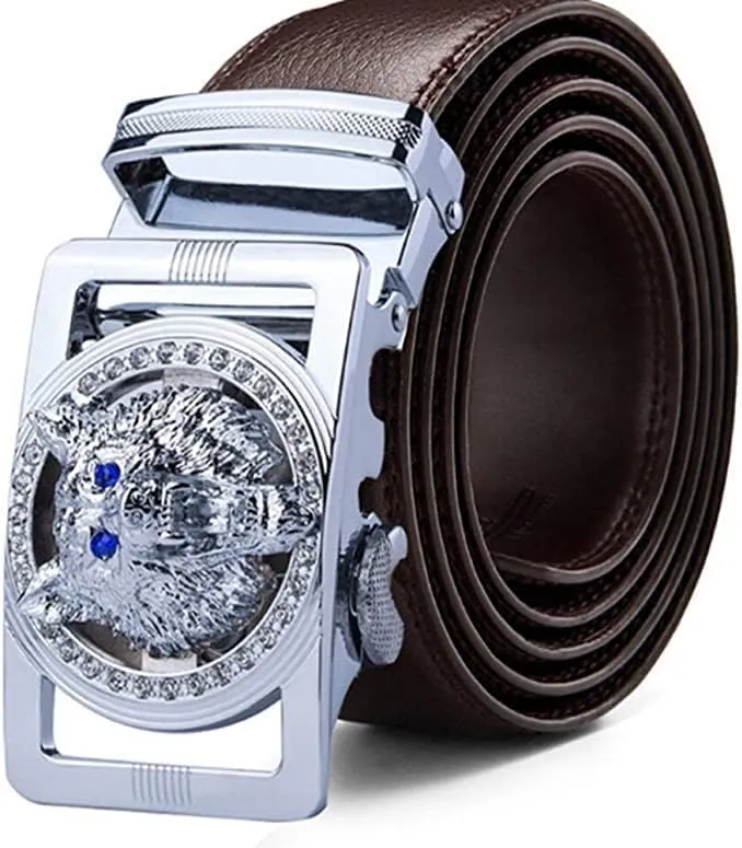 NOMSOCR Men's Genuine Leather Dress Belts, Classic and Fashion Design, 100% Cow Leather,