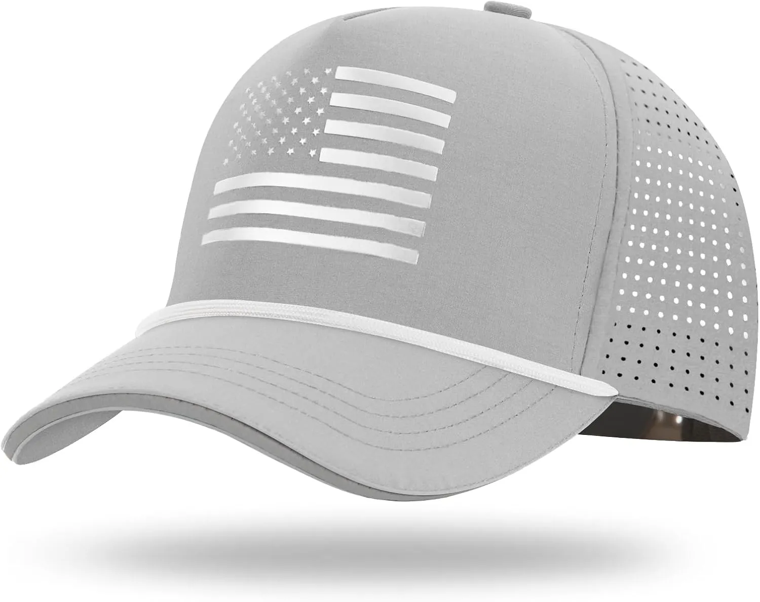 Oversize XL XXL XXXL American Flag Trucker Hat, Waterproof Quick Dry Snapback Hats, Large USA Baseball Cap for Men Big Heads
