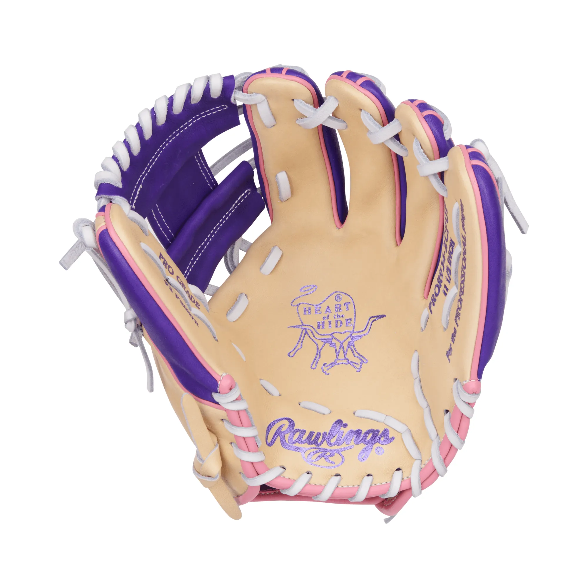 Rawlings Vibrant Series Heart of the Hide 11.5 Camel/Purple/Pink