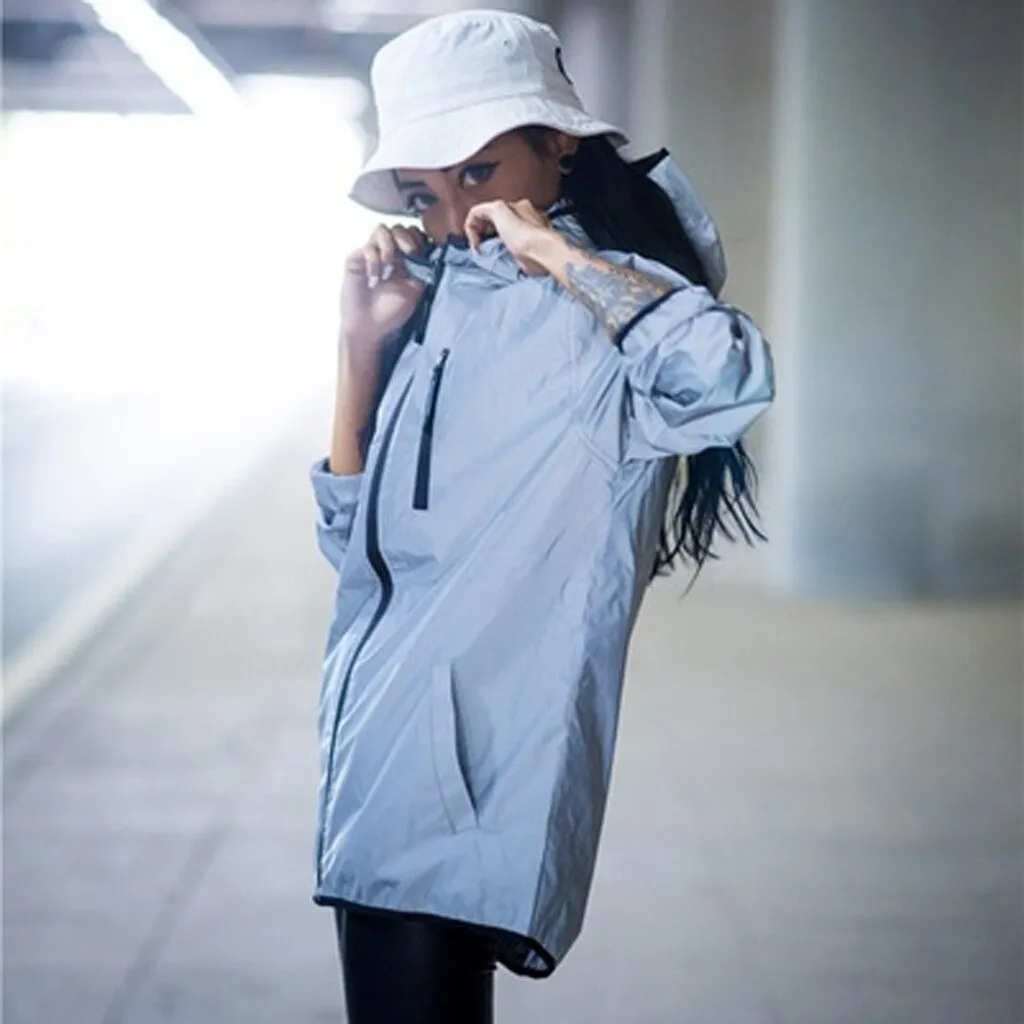 Reflective Hooded Running Sporting Waterproof Jacket