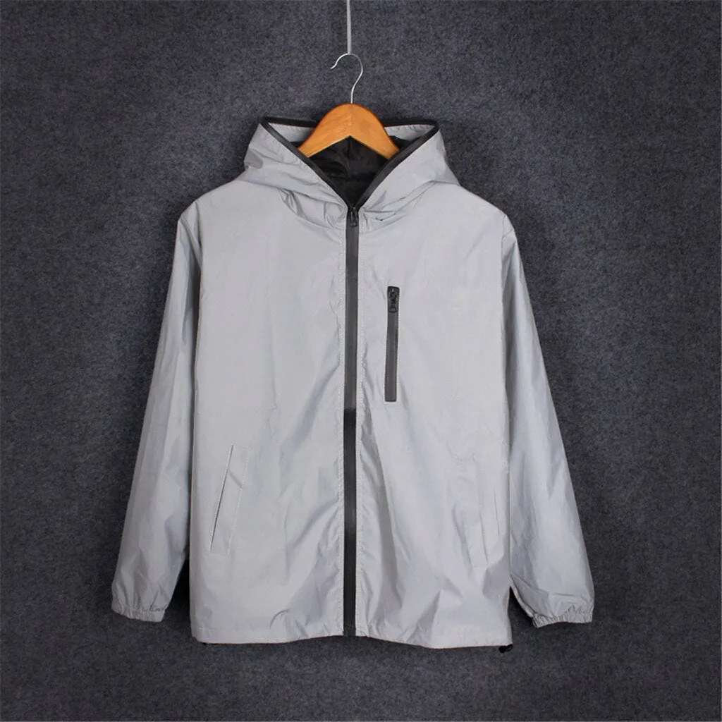 Reflective Hooded Running Sporting Waterproof Jacket