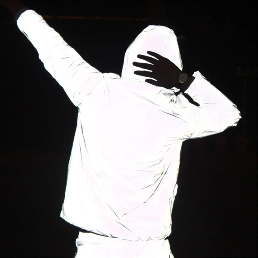 Reflective Hooded Running Sporting Waterproof Jacket