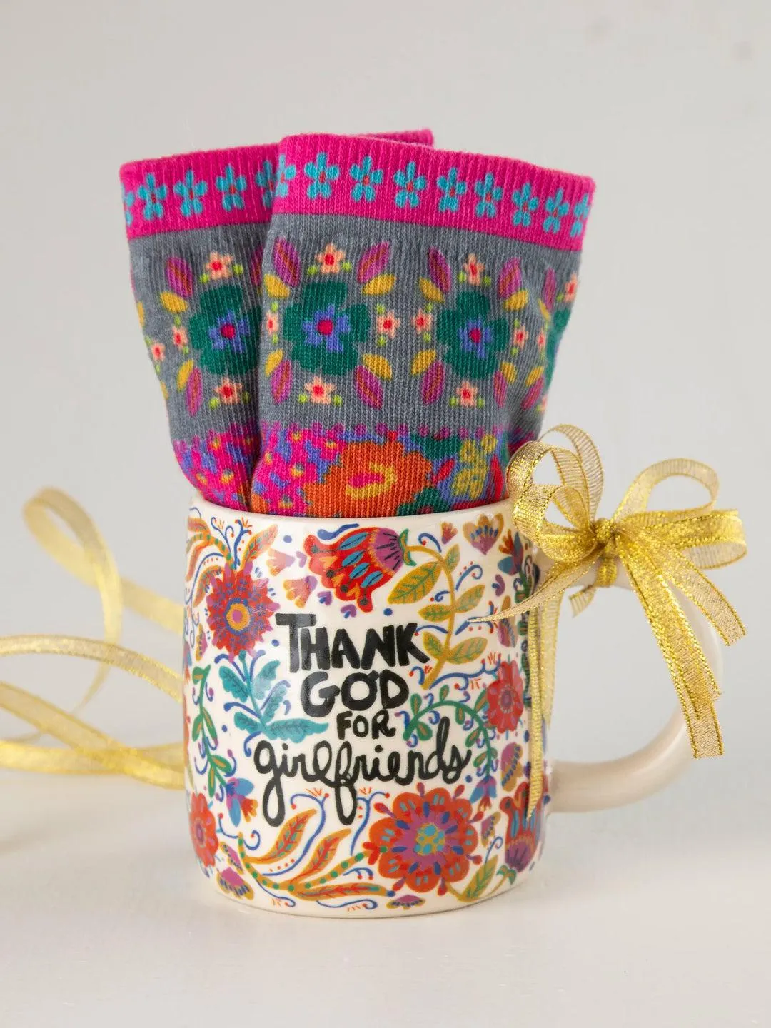 THANK GOD FOR GIRLFRIENDS MUG & SOCK SET