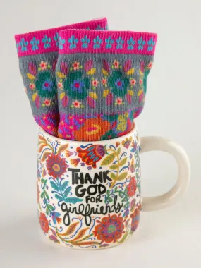 THANK GOD FOR GIRLFRIENDS MUG & SOCK SET