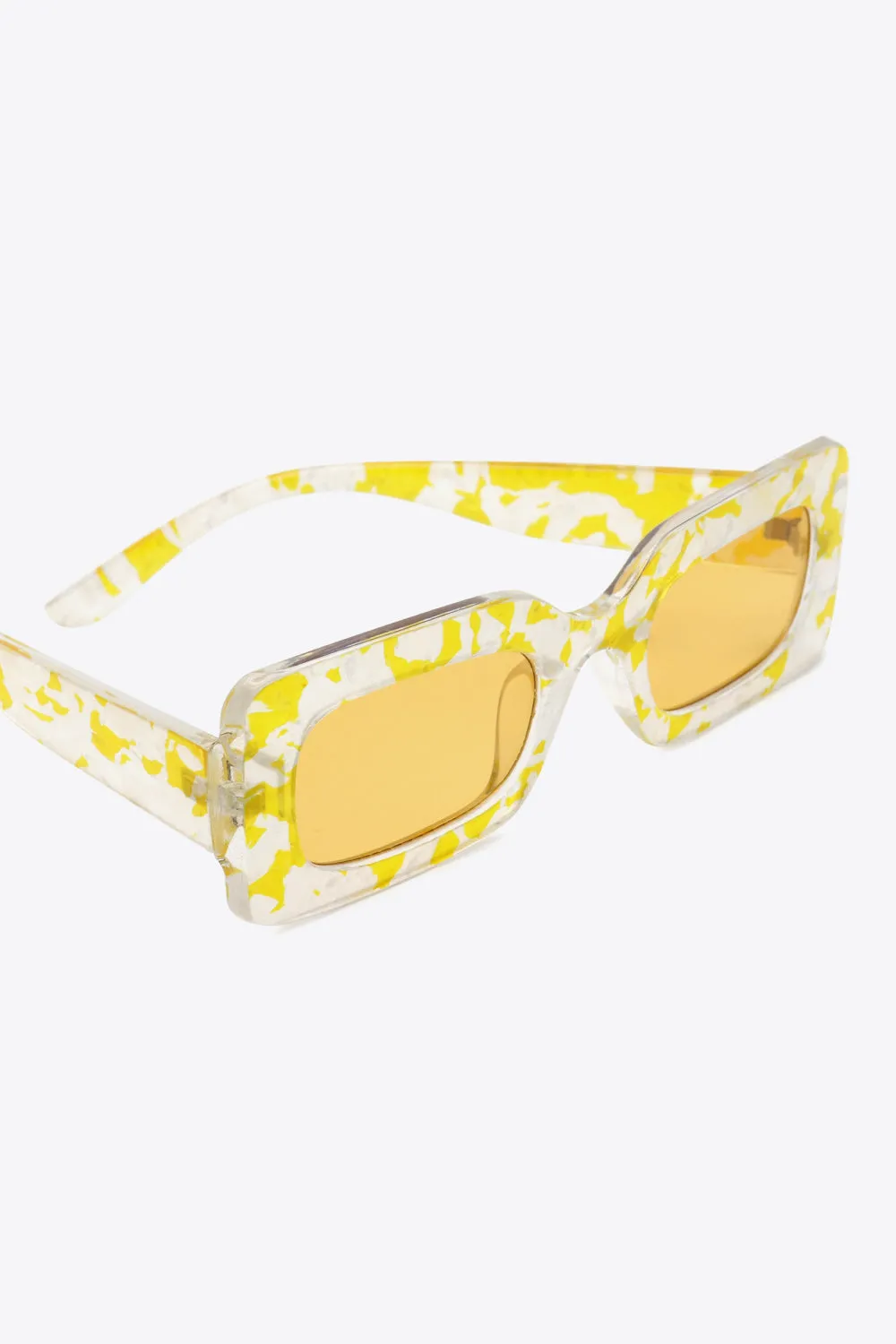 Tortoiseshell Rectangle Polycarbonate Sunglasses - 2 colors