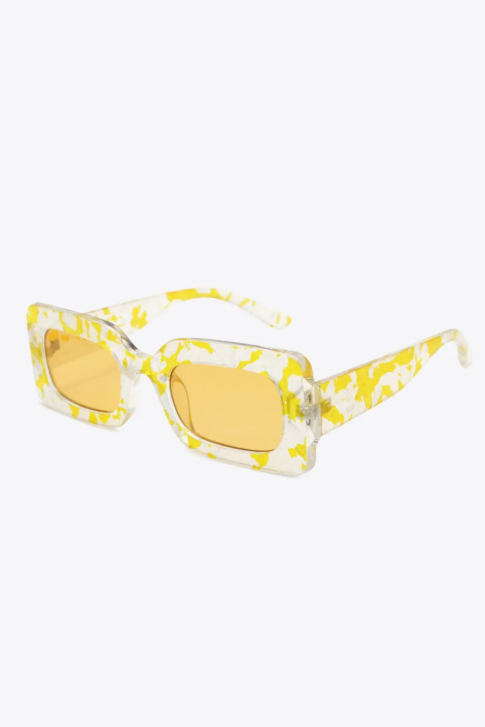 Tortoiseshell Rectangle Polycarbonate Sunglasses - 2 colors