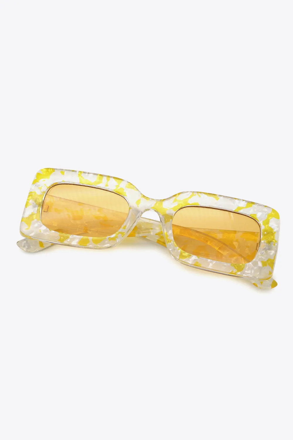 Tortoiseshell Rectangle Polycarbonate Sunglasses - 2 colors