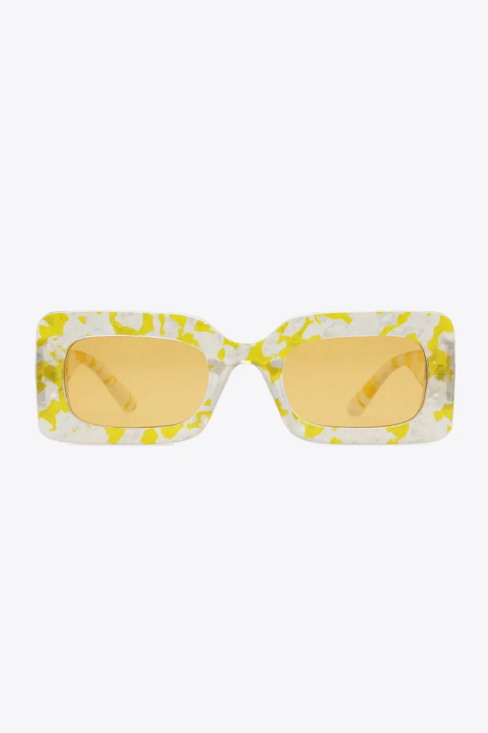 Tortoiseshell Rectangle Polycarbonate Sunglasses - 2 colors