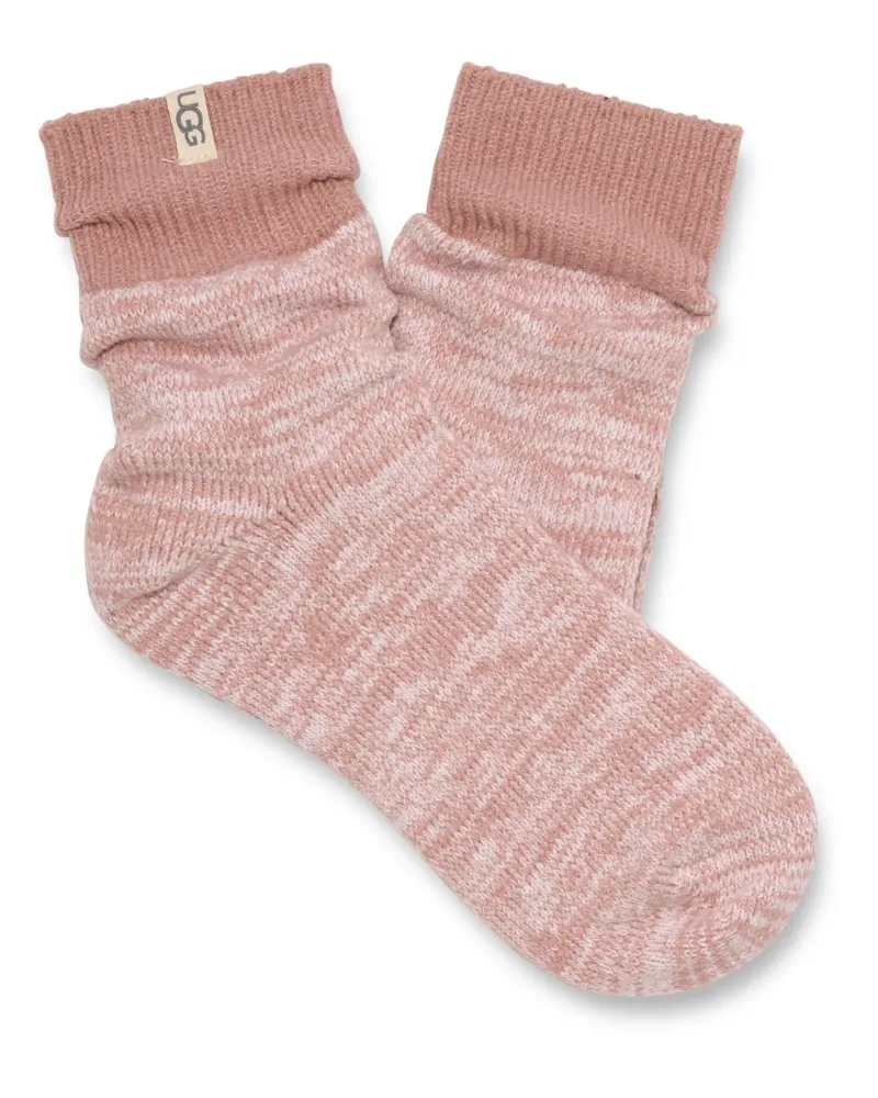 UGG Blush Rib Knit Slouchy Quarter Socks