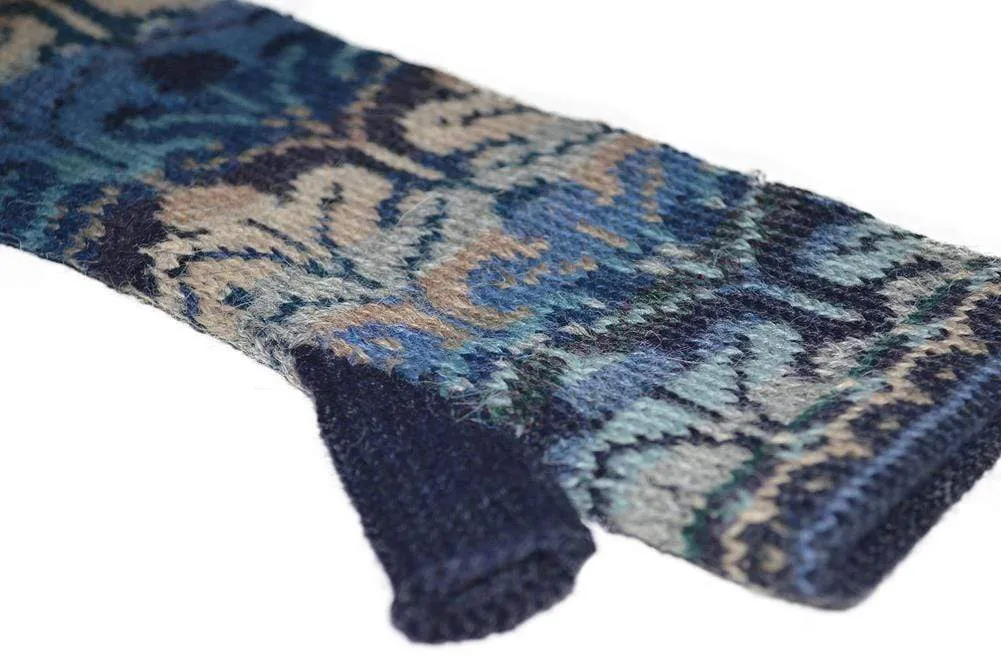 Winter Blue Women's Fingerless Alpaca Gloves