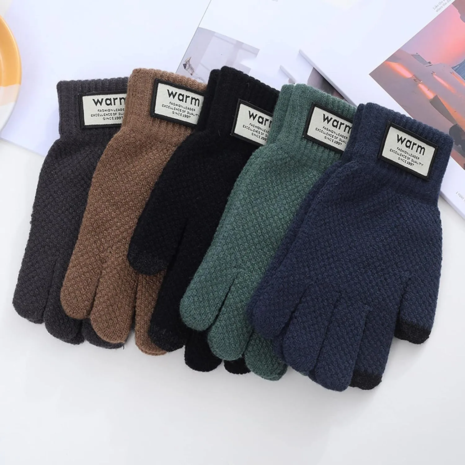 Winter Gloves Women Men Ski Gloves Liners Thermal Warm Touchscreen, for Cycling, Running, Driving, Hiking, Walking