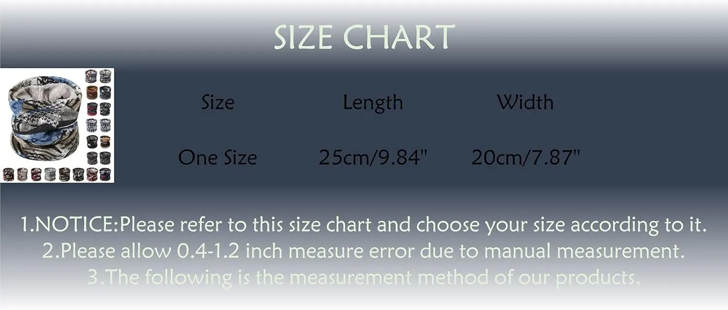 Winter Neck Gaiter Warmer Men Women Windproof Ski Face Mask Men Fleece Neck Gaiter Face Cover Winter Neck Scarf