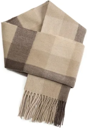 Winter Wool Plaid Striped Scarf for Men,Women Fashion Tartan Checkered Scarf Scarves