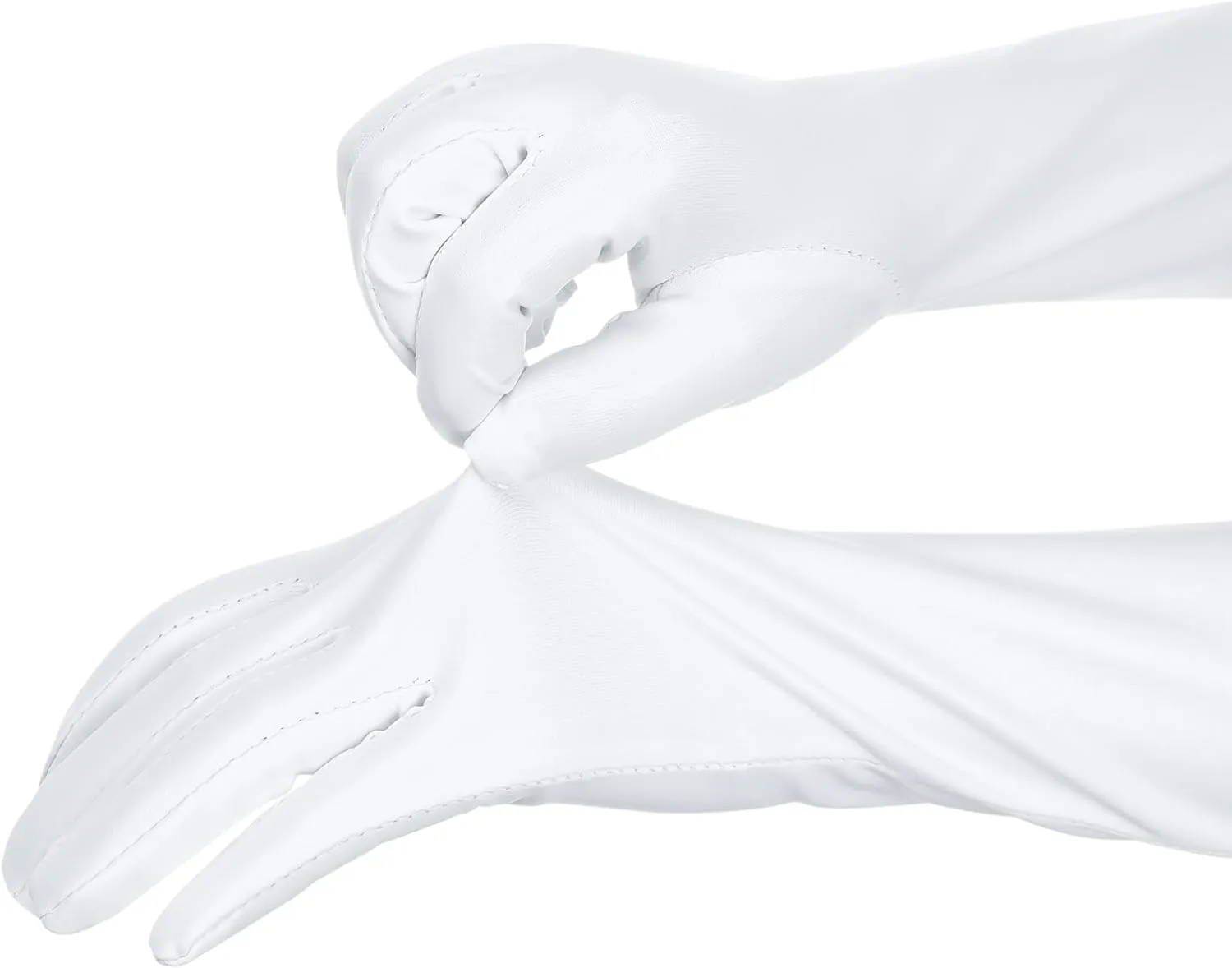 Women's Faux Leather Gloves Shiny Full Finger Opera Long Evening Warm Glove
