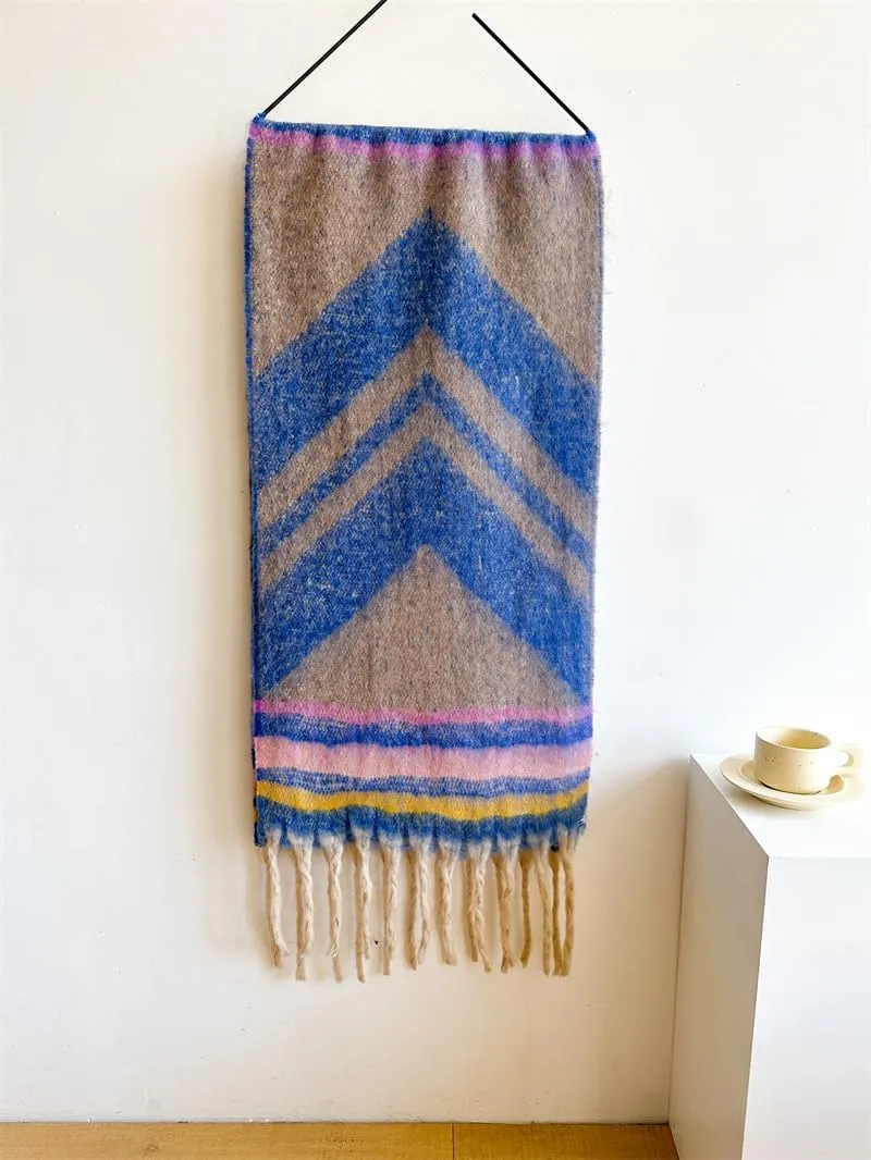 Women's Large Chunky Plaid Scarf Coloured Checked Oversized Scarf Tassel Soft Fall Winter Thick Warm Shawl